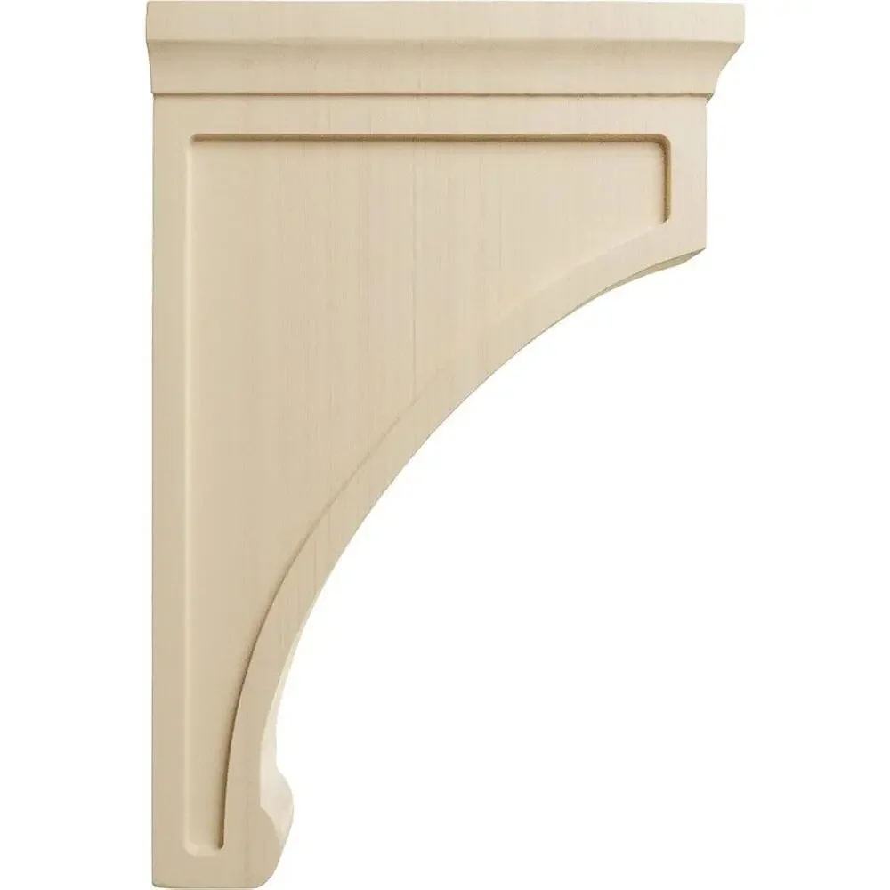 NWT Ekena Millwork Extra Large Gomez Wood Brackets, Rubberwood (4-Pack)
